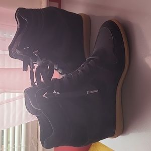 Sam Edelman Suede Hi Top Wedge Tennis Shoes